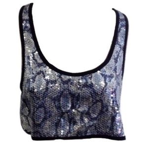 😀 3 for $20 NWT Womens Size XS S Medium Millau Snake Skin Sequin Tank Top NEW